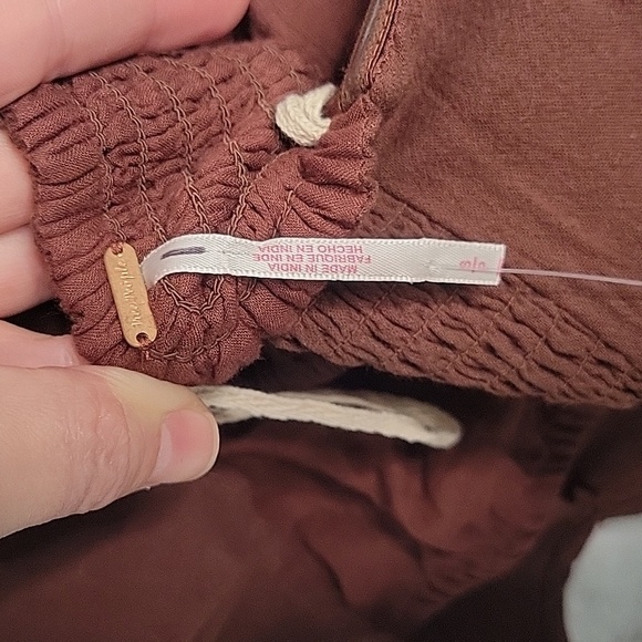 Nwot Free People No Business Here Top Small Brown Cropped - Picture 5 of 5